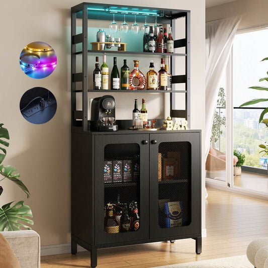 Wine cabinet with shelves